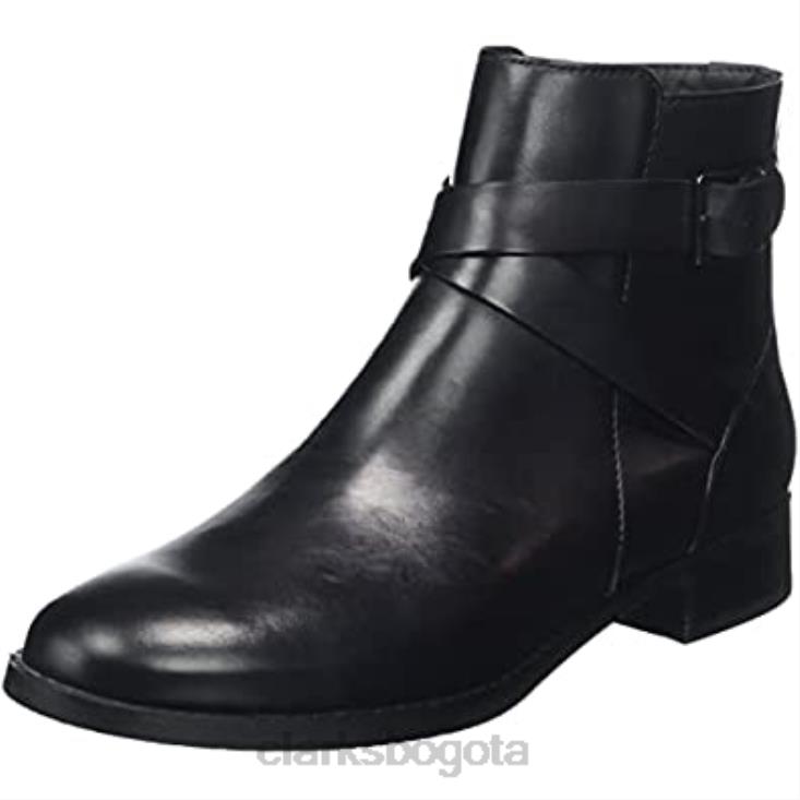 Clarks 0DX8L2037 botas de moda con hebilla hamble para mujer clarks cuero negro mujer cuero negro