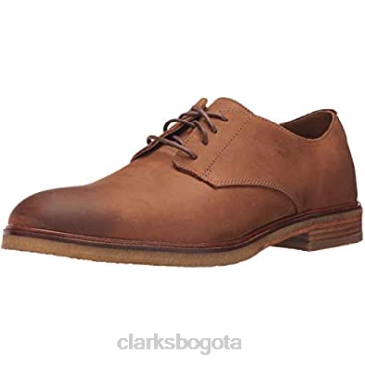 Clarks 0DX8L2039 clarks clarkdale moon de cuero tostado oscuro para hombre hombres