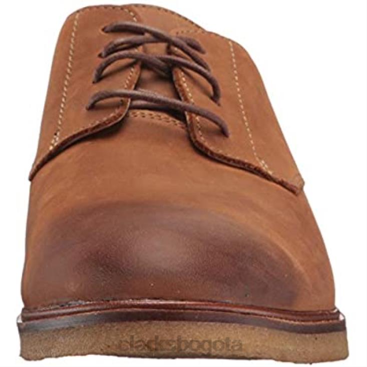 Clarks 0DX8L2039 clarks clarkdale moon de cuero tostado oscuro para hombre hombres