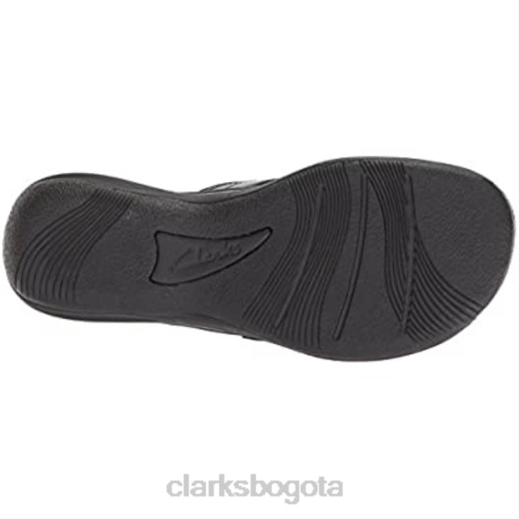 Clarks 0DX8L2044 Chanclas Breeze Sea Mujer Charol Sintetico Negro Clarks mujer charol sintético negro