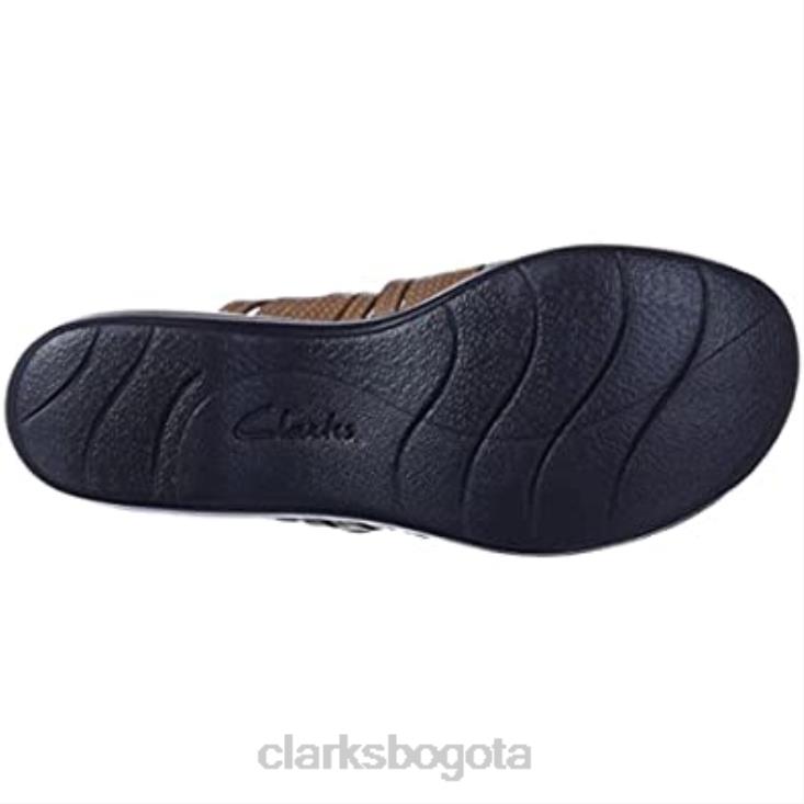 Clarks 0DX8L2045 sandalia clarks leisa faye mujer cuero tostado mujer cuero marrón