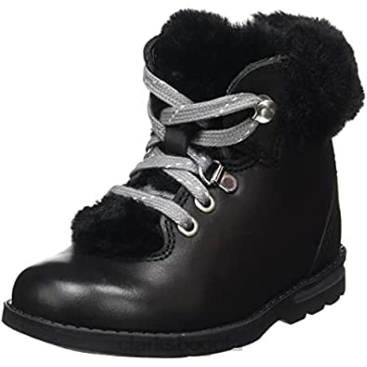 Clarks 0DX8L2047 Bota de nieve dabi excursionista t para niña clarks cuero negro niños cuero negro