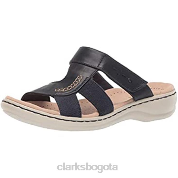 Clarks 0DX8L2048 sandalias clarks leisa emily de cuero marino combinado textil para mujer mujer combo textil cuero azul marino