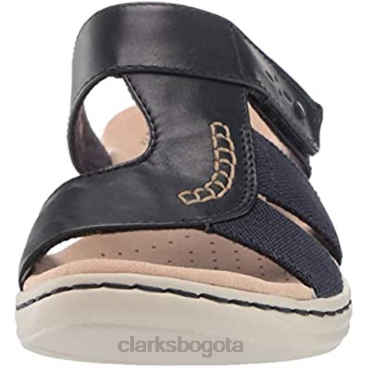 Clarks 0DX8L2048 sandalias clarks leisa emily de cuero marino combinado textil para mujer mujer combo textil cuero azul marino