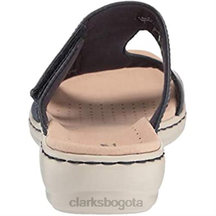 Clarks 0DX8L2048 sandalias clarks leisa emily de cuero marino combinado textil para mujer mujer combo textil cuero azul marino