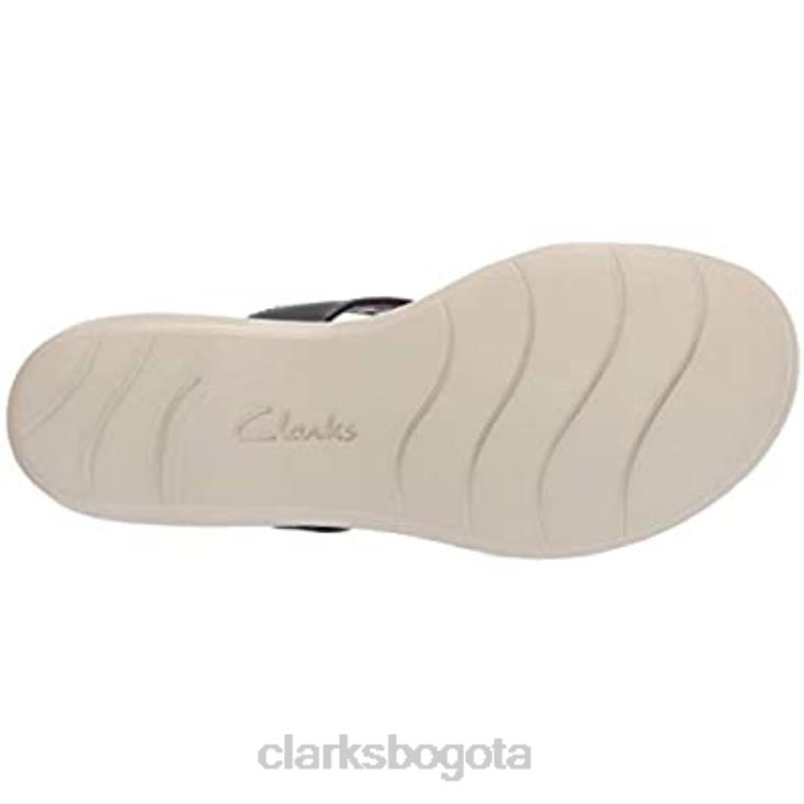 Clarks 0DX8L2048 sandalias clarks leisa emily de cuero marino combinado textil para mujer mujer combo textil cuero azul marino