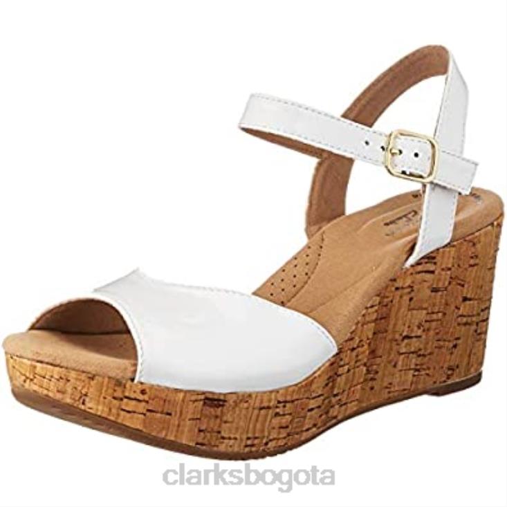 Clarks 0DX8L2049 Sandalia de mujer clarks annadel mystic charol sintético blanco mujer charol blanco sintético