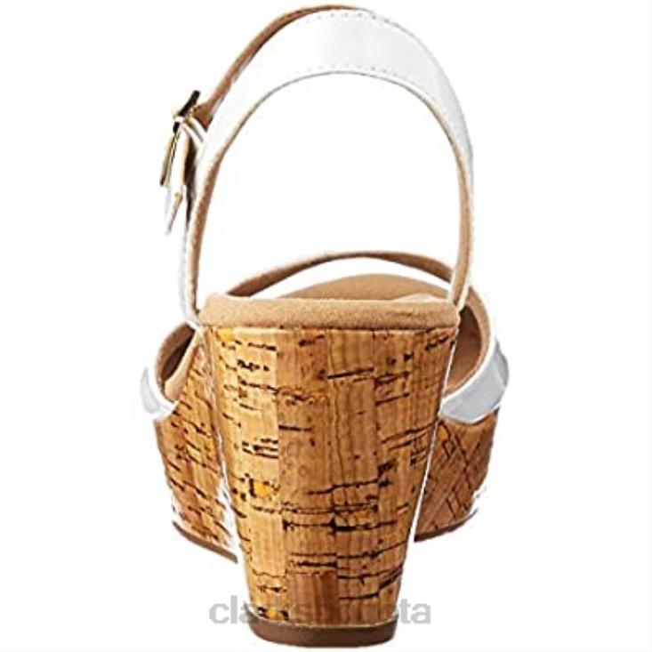 Clarks 0DX8L2049 Sandalia de mujer clarks annadel mystic charol sintético blanco mujer charol blanco sintético