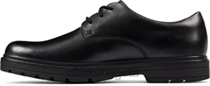 Clarks 0DX8L2051 zapatos clarks loxham derby y para niños de escuela superior negros niños negro