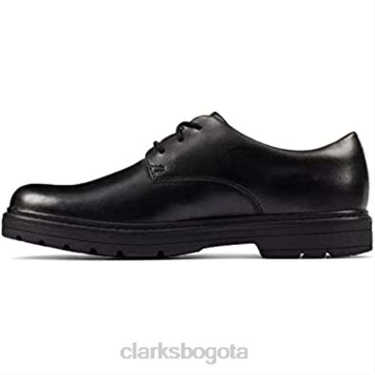 Clarks 0DX8L2051 zapatos clarks loxham derby y para niños de escuela superior negros niños negro