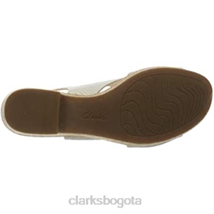 Clarks 0DX8L2060 blanco (serpiente blanca serpiente blanca) mujer 261479364 sandalias con correa en el tobillo clarks mujer
