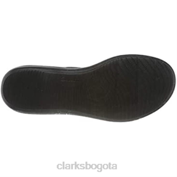 Clarks 0DX8L2063 sandalia plana laurieann kay mujer clarks cuero marino mujer cuero azul marino