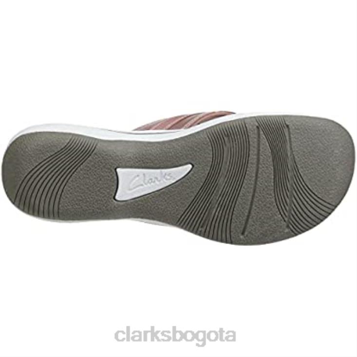 Clarks 0DX8L2065 Chanclas Clarks Rose Gold Breeze Sea para mujer mujer oro rosa
