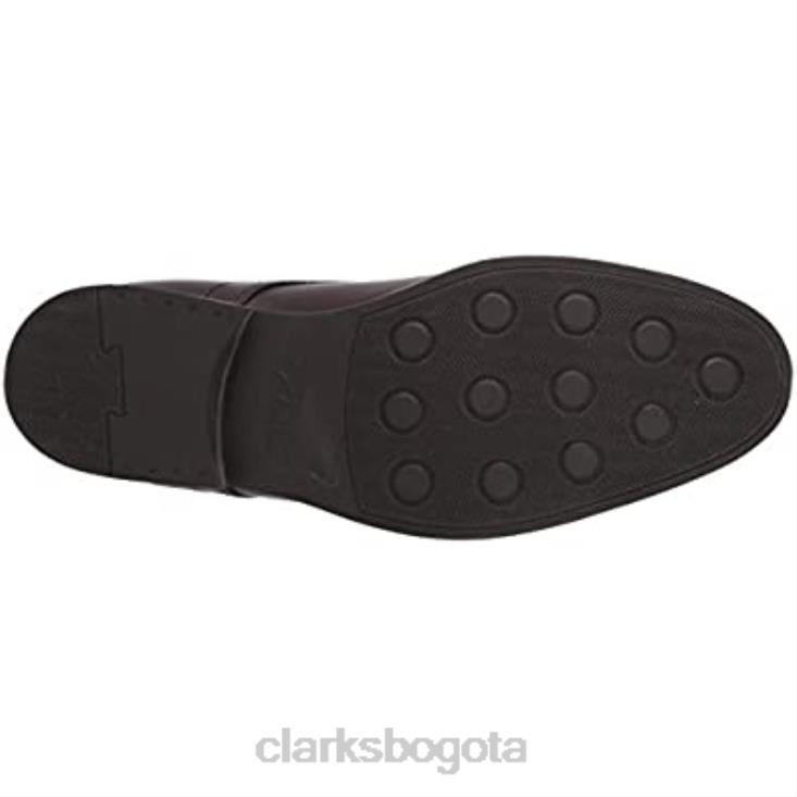 Clarks 0DX8L2068 gorra whiddon de hombre de cuero marrón oscuro oxford clarks hombres cuero marrón oscuro