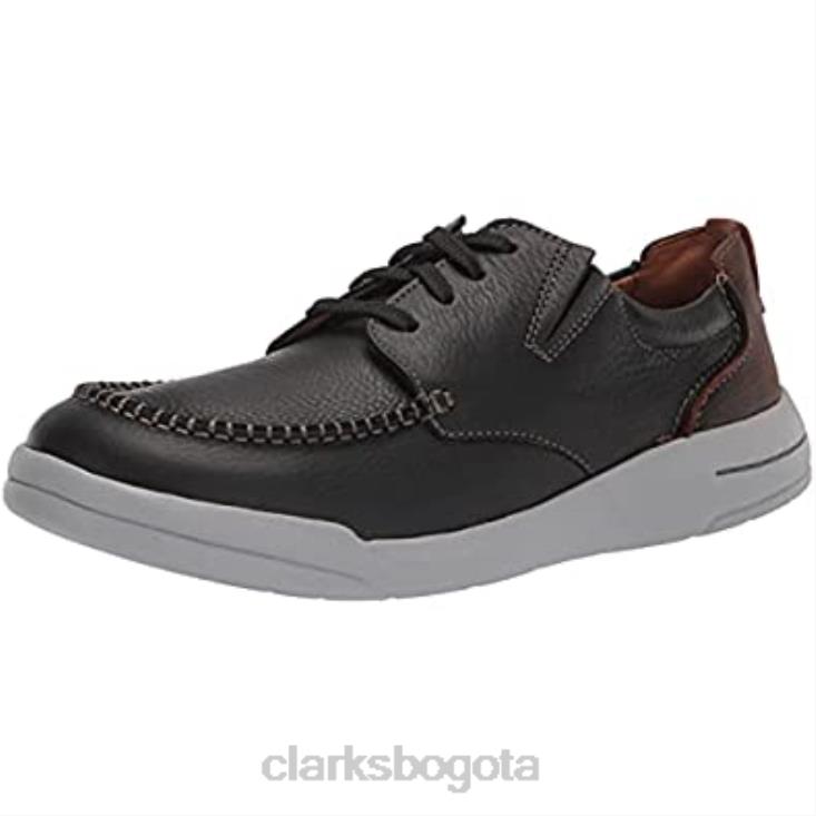 Clarks 0DX8L2080 Zapato náutico bajo clarks driftway de cuero negro para hombre hombres cuero negro
