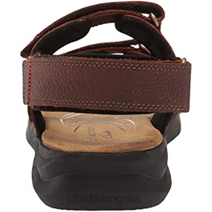 Clarks 0DX8L2082 Sandalias Clarks Hapsford Creek para hombre de cuero caído marrón hombres