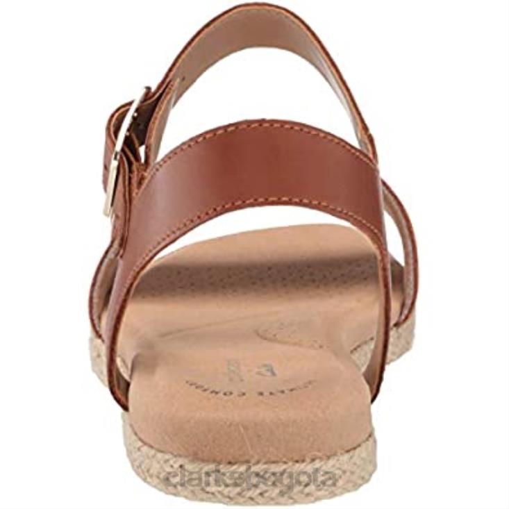 Clarks 0DX8L2086 Sandalia de cuña lana Shore para mujer clarks color canela oscuro mujer bronceado oscuro
