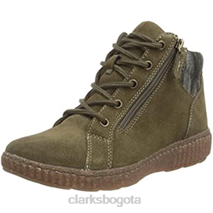 Clarks 0DX8L2092 botas de moda caroline park de gamuza verde oliva para mujer clarks mujer ante oliva