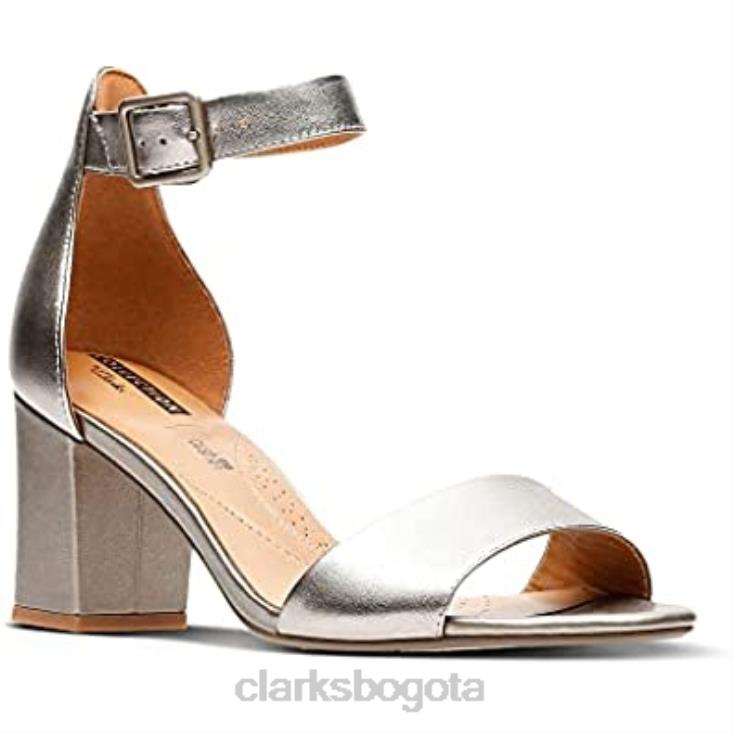 Clarks 0DX8L2093 zapatos de salón deva mae para mujer clarks peltre dorado mujer oro peltre