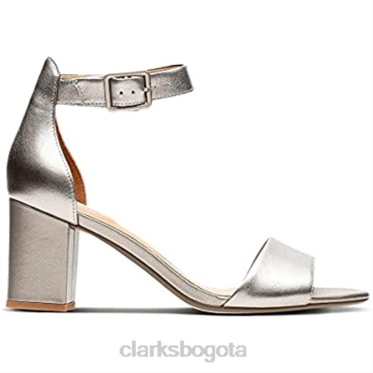 Clarks 0DX8L2093 zapatos de salón deva mae para mujer clarks peltre dorado mujer oro peltre