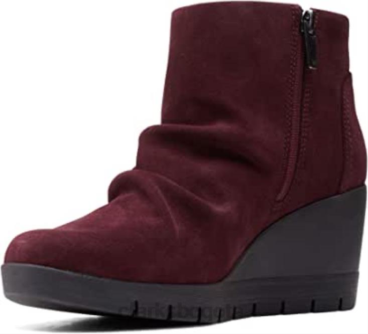 Clarks 0DX8L2096 clarks madera way ante burdeos unisexo ante burdeos