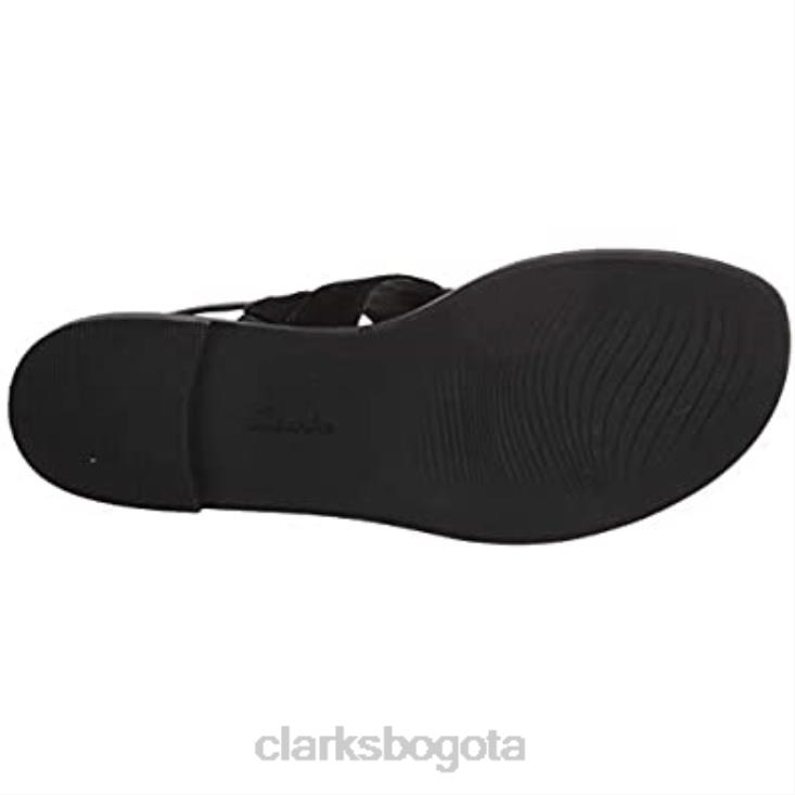 Clarks 0DX8L2098 Sandalia plana clarks reyna glam mujer negro sintético interest combi mujer combi de interés sintético negro