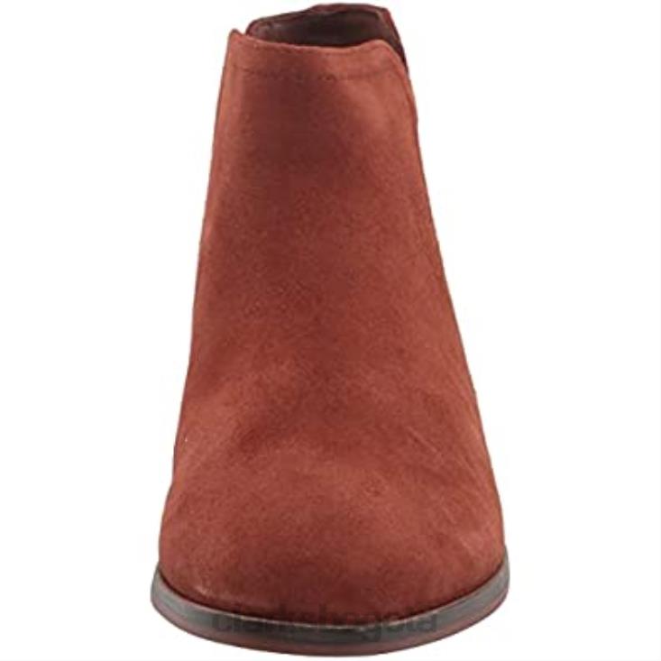 Clarks 0DX8L2102 botas de moda chelsea trish para mujer mahoga ny clarks mujer