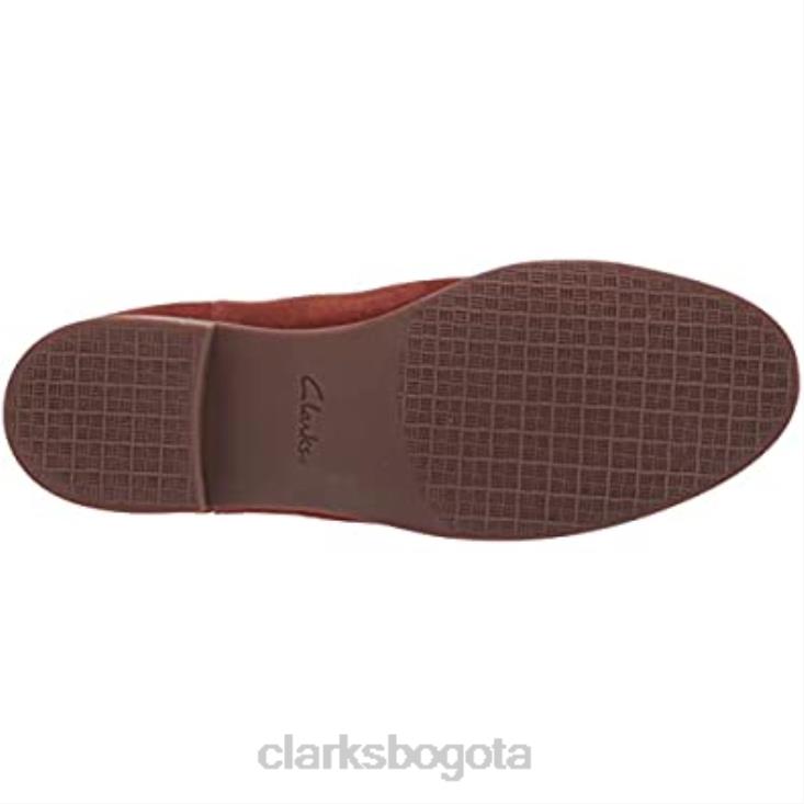 Clarks 0DX8L2102 botas de moda chelsea trish para mujer mahoga ny clarks mujer