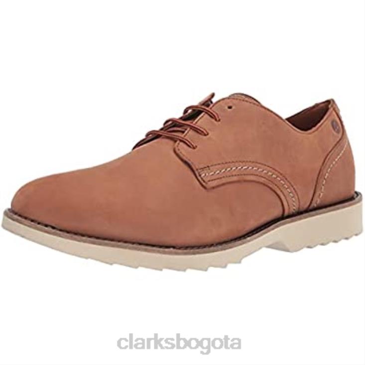 Clarks 0DX8L2110 clarks fallhill plaoxford tostado oscuro nubuck para hombre hombres nubuck bronceado oscuro