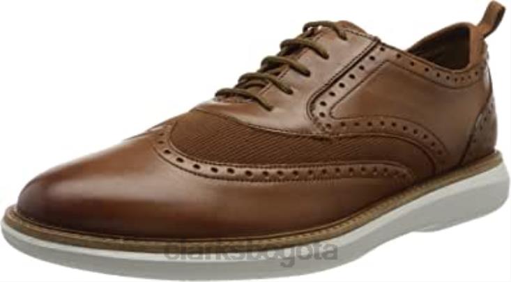 Clarks 0DX8L2111 clarks brantwing oxford para hombre lea bronceado oscuro hombres lea bronceado oscuro