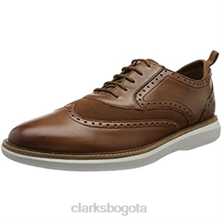 Clarks 0DX8L2111 clarks brantwing oxford para hombre lea bronceado oscuro hombres lea bronceado oscuro