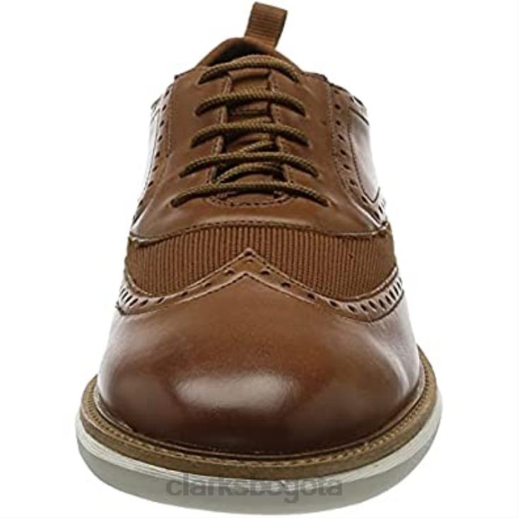 Clarks 0DX8L2111 clarks brantwing oxford para hombre lea bronceado oscuro hombres lea bronceado oscuro