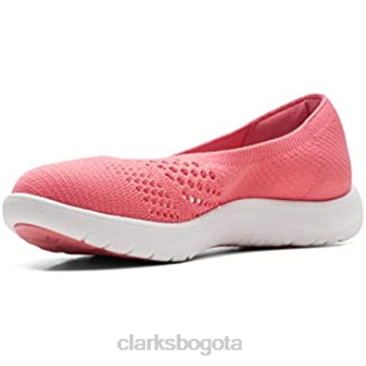 Clarks 0DX8L2115 mocasines clarks adella moon de punto coral para mujer mujer tejido coralino
