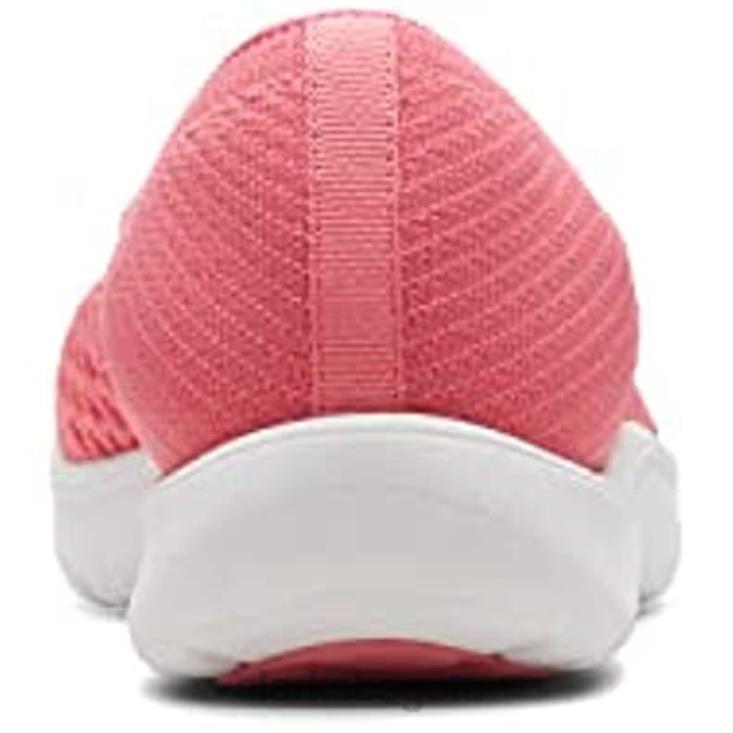 Clarks 0DX8L2115 mocasines clarks adella moon de punto coral para mujer mujer tejido coralino