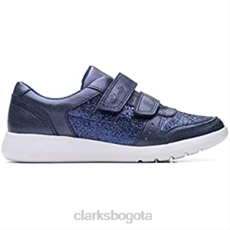 Clarks 0DX8L2121 clarks scape Spirit niño zapatos de cuero azul niños