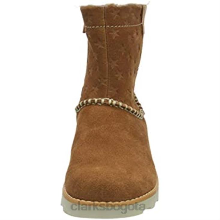 Clarks 0DX8L2122 Botas clarks Crown Piper K para niña de ante color canela niños gamuza color canela