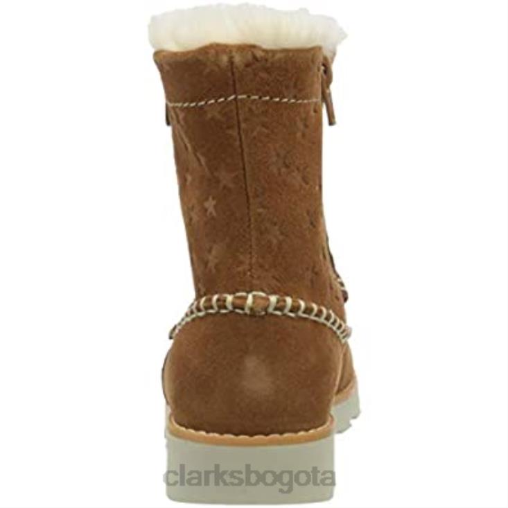 Clarks 0DX8L2122 Botas clarks Crown Piper K para niña de ante color canela niños gamuza color canela