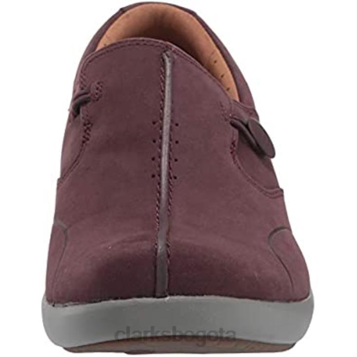 Clarks 0DX8L2126 mocasines unloop 2 walk para mujer nobuk berenjena clarks mujer nubuck berenjena