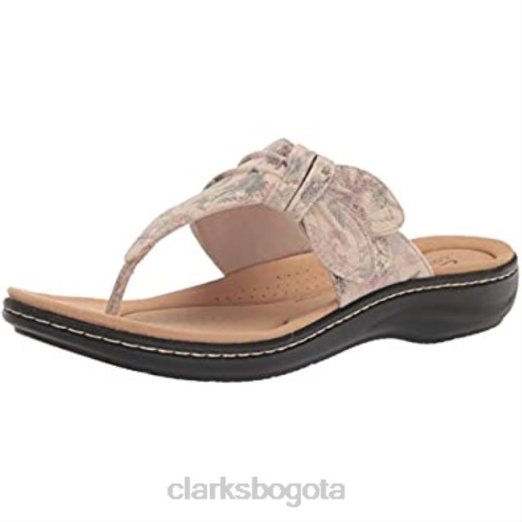 Clarks 0DX8L2137 Sandalia plana Clarks Sand Interest Laurieann Rae para mujer mujer
