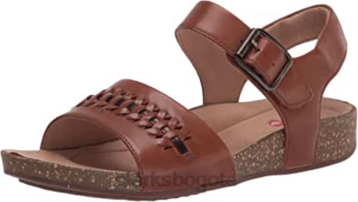Clarks 0DX8L2143 Clarks un perri way de cuero marrón oscuro de 8 m para mujer mujer