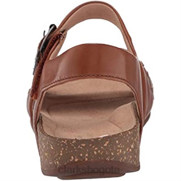 Clarks 0DX8L2143 Clarks un perri way de cuero marrón oscuro de 8 m para mujer mujer