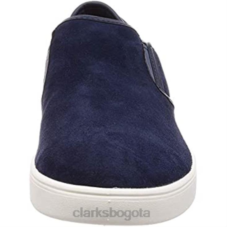 Clarks 0DX8L2144 Zapatilla clarks landry edge de ante azul marino para hombre hombres gamuza azul marino