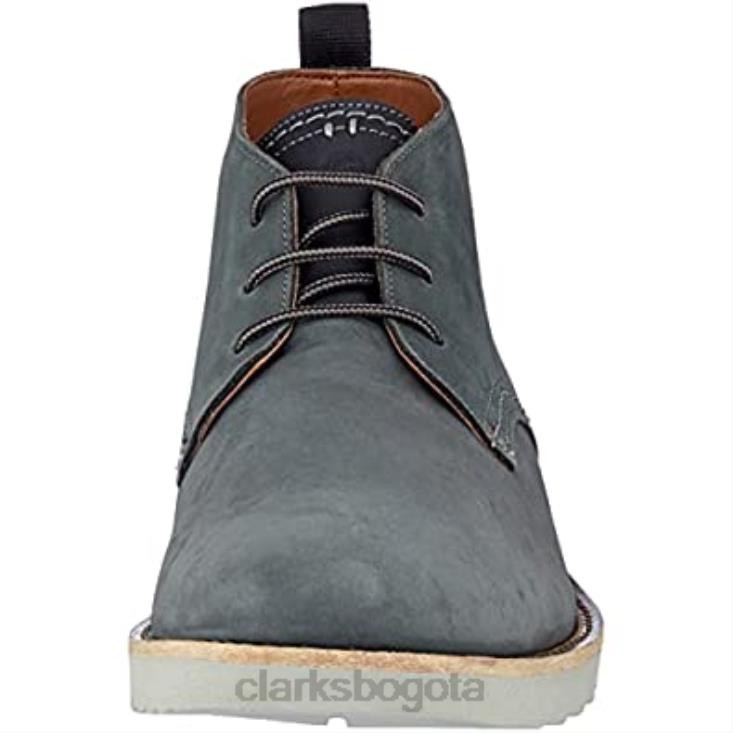 Clarks 0DX8L2146 Botín medio clarks fallhill para hombre de nobuk gris hombres nubuck gris