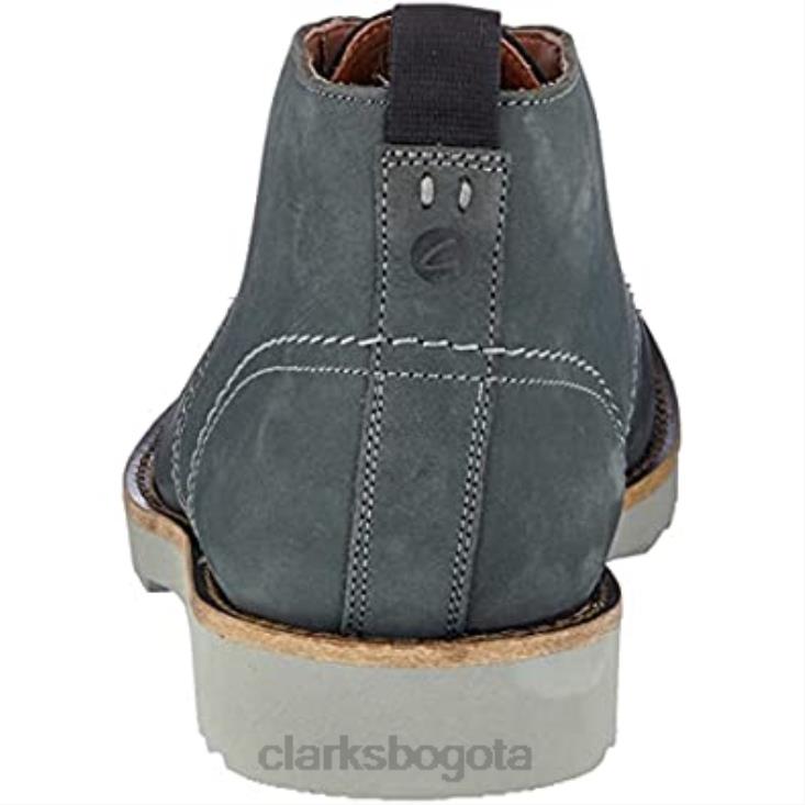 Clarks 0DX8L2146 Botín medio clarks fallhill para hombre de nobuk gris hombres nubuck gris