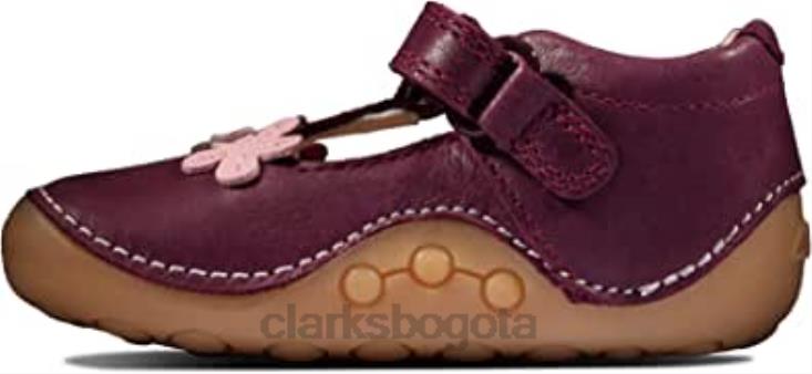Clarks 0DX8L2147 clarks ti ny f lower zapatos de cuero para niños pequeños charol azul marino niños