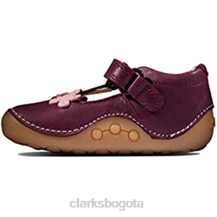 Clarks 0DX8L2147 clarks ti ny f lower zapatos de cuero para niños pequeños charol azul marino niños