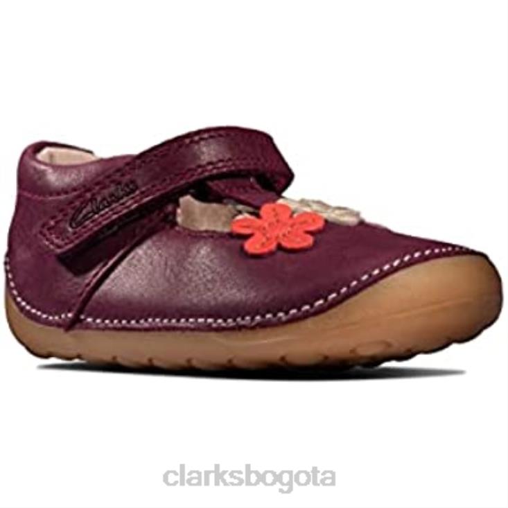 Clarks 0DX8L2147 clarks ti ny f lower zapatos de cuero para niños pequeños charol azul marino niños
