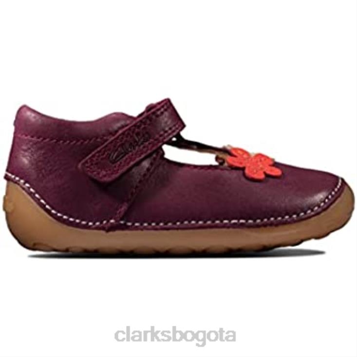 Clarks 0DX8L2147 clarks ti ny f lower zapatos de cuero para niños pequeños charol azul marino niños