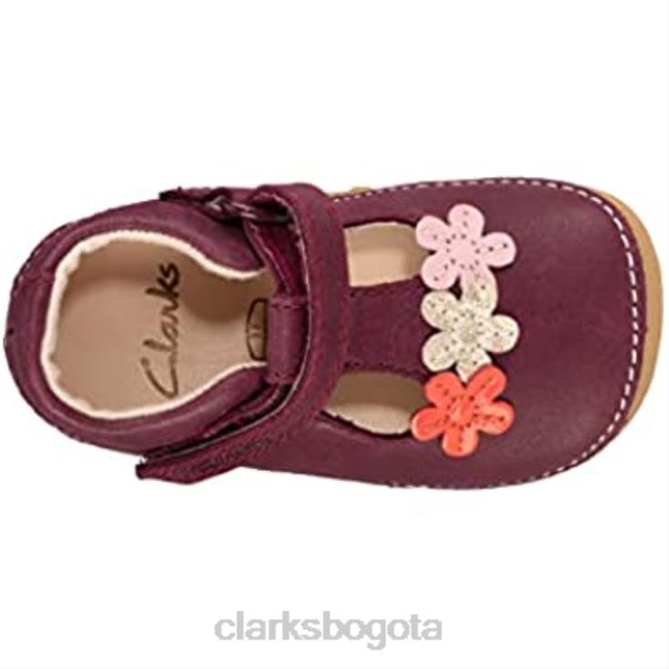 Clarks 0DX8L2147 clarks ti ny f lower zapatos de cuero para niños pequeños charol azul marino niños