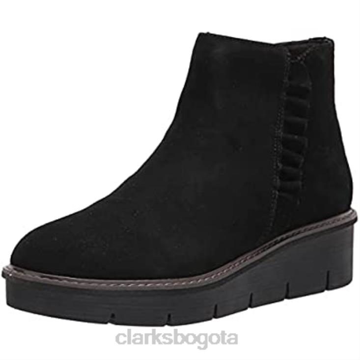 Clarks 0DX8L2148 Botín airabell vibe de ante negro para mujer clarks mujer ante negro